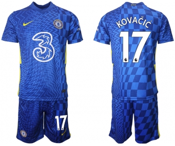 Men 2021-2022 Club Chelsea FC home blue 17 Nike Soccer Jerseys