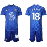 Men 2021-2022 Club Chelsea FC home blue 18 Nike Soccer Jerseys