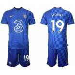 Men 2021-2022 Club Chelsea FC home blue 19 Nike Soccer Jerseys