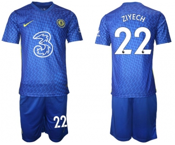 Men 2021-2022 Club Chelsea FC home blue 22 Nike Soccer Jersey