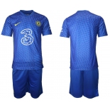 Men 2021-2022 Club Chelsea FC home blue blank Nike Soccer Jersey