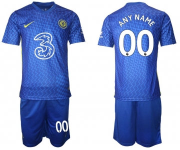 Men 2021-2022 Club Chelsea FC home blue customized Nike Soccer Jersey