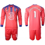 Men 2021 Chelsea away Long sleeve 1 soccer jerseys