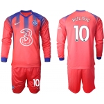 Men 2021 Chelsea away Long sleeve 10 soccer jerseys