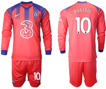 Men 2021 Chelsea away Long sleeve 10 soccer jerseys