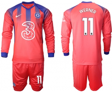 Men 2021 Chelsea away Long sleeve 11 soccer jerseys