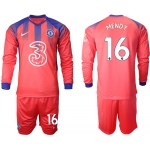 Men 2021 Chelsea away Long sleeve 16 soccer jerseys