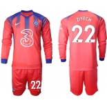 Men 2021 Chelsea away Long sleeve 22 soccer jerseys