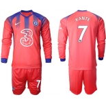 Men 2021 Chelsea away Long sleeve 7 soccer jerseys