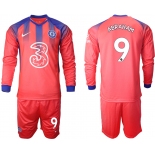 Men 2021 Chelsea away Long sleeve 9 soccer jerseys