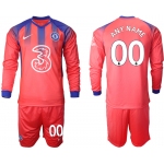 Men 2021 Chelsea away Long sleeve any name soccer jerseys