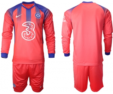 Men 2021 Chelsea away Long sleeve soccer jerseys