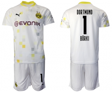 Men 2020-2021 club Borussia Dortmund Second away 1 white Soccer Jerseys