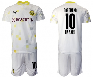 Men 2020-2021 club Borussia Dortmund Second away 10 white Soccer Jerseys