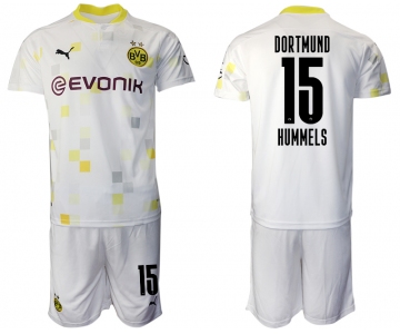 Men 2020-2021 club Borussia Dortmund Second away 15 white Soccer Jerseys