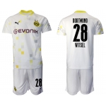 Men 2020-2021 club Borussia Dortmund Second away 28 white Soccer Jerseys