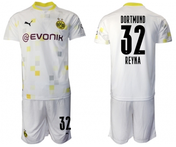 Men 2020-2021 club Borussia Dortmund Second away 32 white Soccer Jerseys