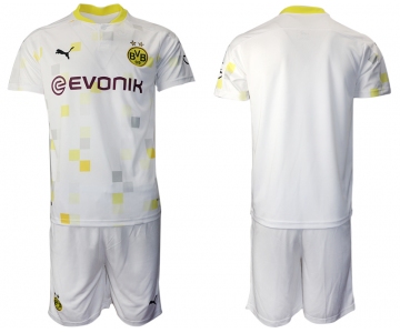Men 2020-2021 club Borussia Dortmund Second away blank white Soccer Jerseys