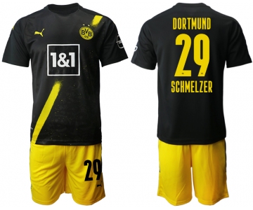 Men 2020-2021 club Borussia Dortmund away 29 black Soccer Jerseys