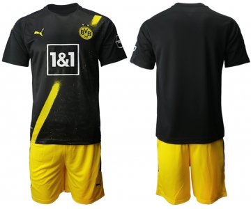 Men 2020-2021 club Borussia Dortmund away blank black Soccer Jerseys