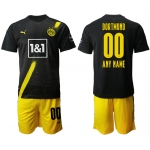 Men 2020-2021 club Borussia Dortmund away customized black Soccer Jerseys
