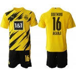 Men 2020-2021 club Borussia Dortmund home 16 yellow Soccer Jerseys