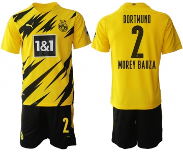 Men 2020-2021 club Borussia Dortmund home 2 yellow Soccer Jerseys