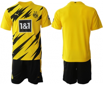 Men 2020-2021 club Borussia Dortmund home yellow Soccer Jerseys