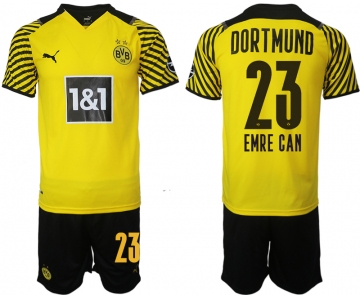 Men 2021-2022 Club Borussia Dortmund home 23 yellow Soccer Jersey