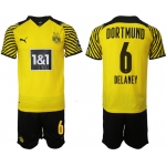 Men 2021-2022 Club Borussia Dortmund home 6 yellow Soccer Jersey