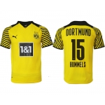 Men 2021-2022 Club Borussia Dortmund home yellow aaa version 15 Soccer Jersey