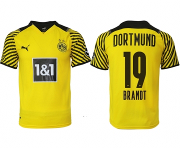 Men 2021-2022 Club Borussia Dortmund home yellow aaa version 19 Soccer Jersey