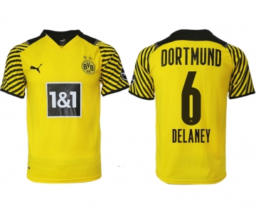 Men 2021-2022 Club Borussia Dortmund home yellow aaa version 6 Soccer Jersey