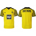 Men 2021-2022 Club Borussia Dortmund home yellow aaa version blank Soccer Jersey