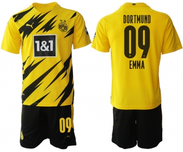 Wholesale Men 2020-2021 club Borussia Dortmund home 09 yellow Soccer Jerseys