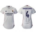 Women 2020-2021 Real Madrid home aaa version 4 white Soccer Jerseys