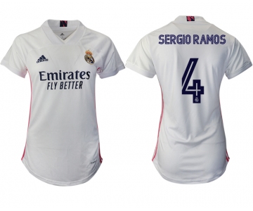 Women 2020-2021 Real Madrid home aaa version 4 white Soccer Jerseys