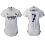 Women 2020-2021 Real Madrid home aaa version 7 white Soccer Jerseys1