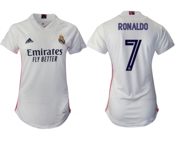 Women 2020-2021 Real Madrid home aaa version 7 white Soccer Jerseys1