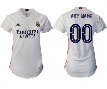 Women 2020-2021 Real Madrid home aaa version customized white Soccer Jerseys