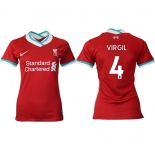 Women 2020-2021 Liverpool home aaa version 4 red Soccer Jerseys