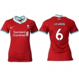 Women 2020-2021 Liverpool home aaa version 6 red Soccer Jerseys