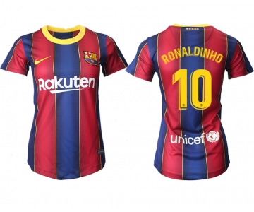 Women 2020-2021 Barcelona home aaa version 10 red Soccer Jerseys