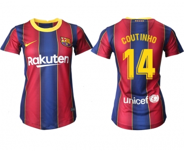 Women 2020-2021 Barcelona home aaa version 14 red Soccer Jerseys