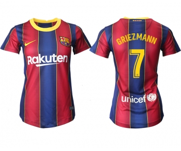 Women 2020-2021 Barcelona home aaa version 7 red Soccer Jerseys