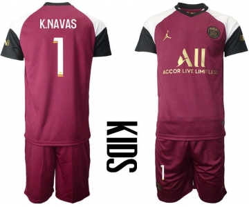 Youth 2020-2021 club Paris St German away 1 red Soccer Jerseys