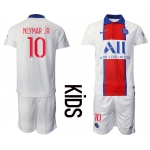 Youth 2020-2021 club Paris St German away 10 white Soccer Jerseys