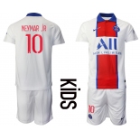 Youth 2020-2021 club Paris St German away 10 white Soccer Jerseys