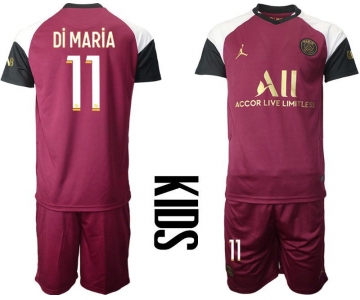 Youth 2020-2021 club Paris St German away 11 red Soccer Jerseys