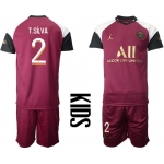 Youth 2020-2021 club Paris St German away 2 red Soccer Jerseys